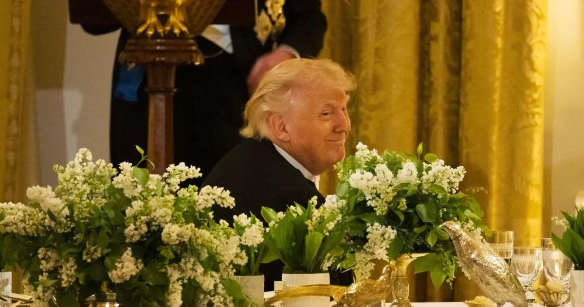 Hms trump: King Charles Gifts Donald Trump Bell from at State Dinner