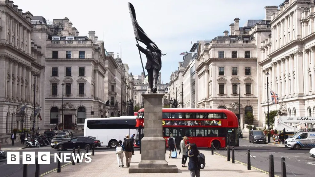 Banksy statue central london