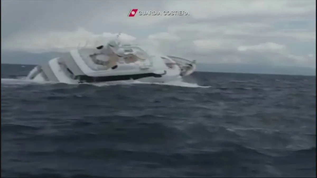 Superyacht sinking