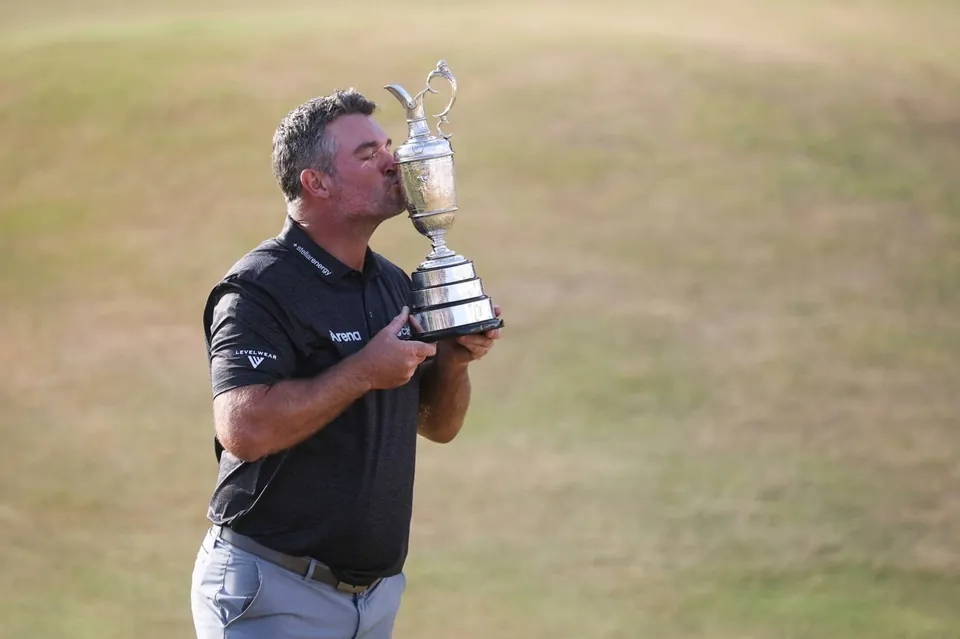 Ryan Fox lifts the Claret Jug after The 154th Open at Royal Birkdale.
