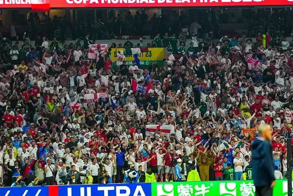 Fans of England celebrate
