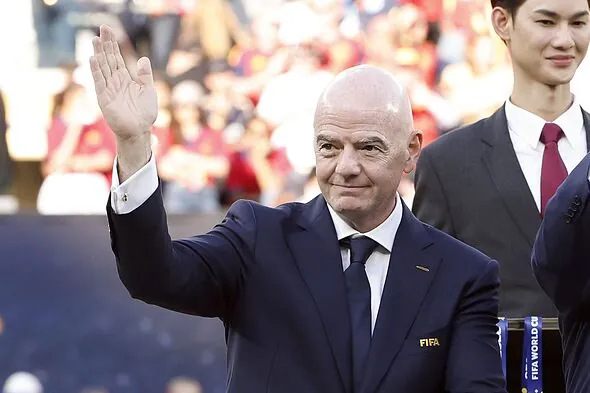 Gianni Infantino waves